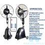 Kép 1/4 - HyperCool 66cm távirányítós párásító ventilátor